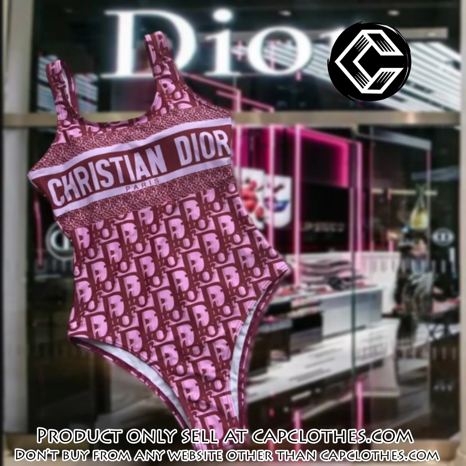 Christian dior swimwear beachwear one piece swimsuit osw1048 cc1707834